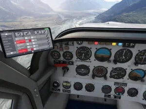 GA-8 Airvan showing various failures on the tablet and cockpit.